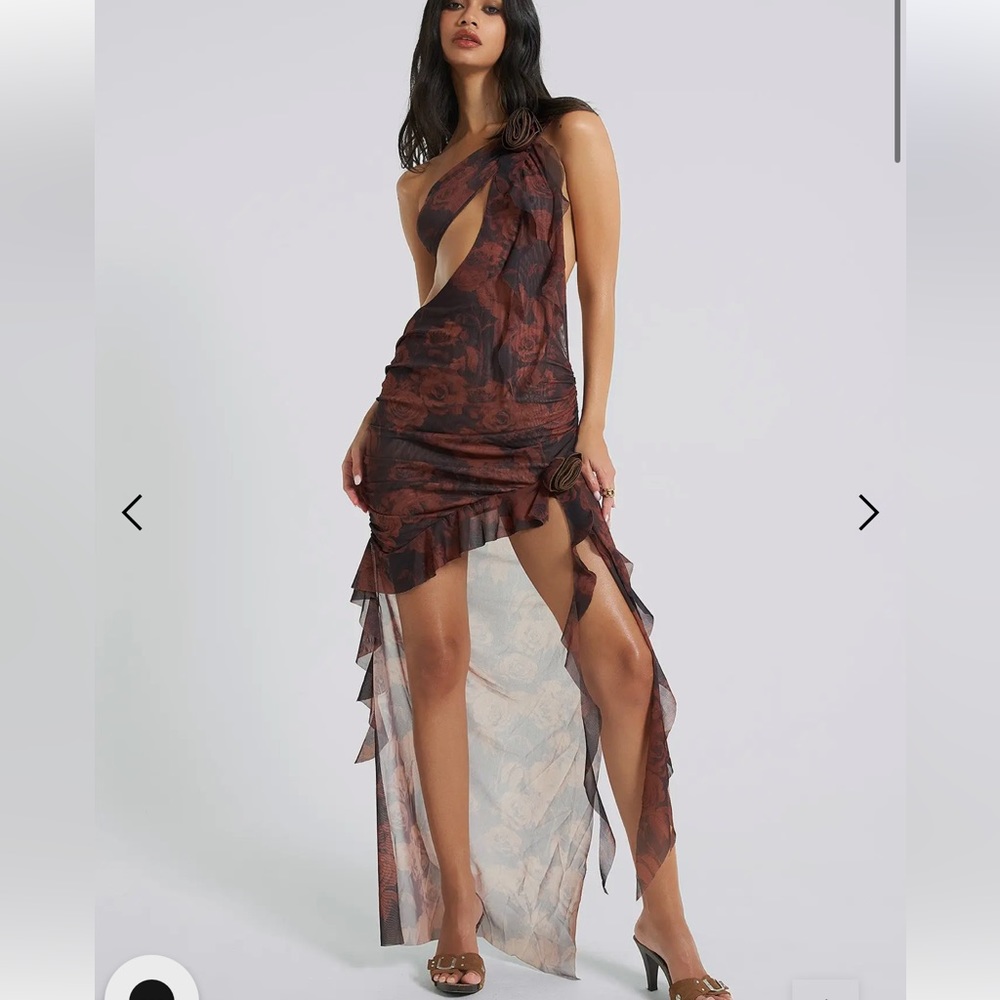 ATHENA ONE SHOULDER DRAPED MAXI DRESS
